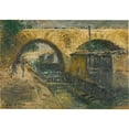 thumbnail image 2 of Gustave Loiseau 24x18 Black Ornate Framed Double Matted Museum Art Print Titled: Pont Marie, Paris, 2 of 5