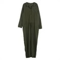 thumbnail image 4 of Men Casual Long Sleeve Solid Coverall One Piece Jumpsuits Loose Romper, 4 of 5