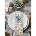 thumbnail image 2 of Wildflowers Cloth Napkins Set of 8 Reusable Dinner Napkins, Spring Watercolor Tulip Floral Leaf Grey Plaid Cocktail Napkin Washable Table Napkins for Wedding/Holiday Party/Baby Shower 20"x20", 2 of 7