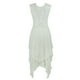 thumbnail image 5 of Vestido largo sexy de mujer con falda irregular de encaje alto y bajo - Cuello en V, mangas con volantes, diseño con bolsillos - Apto para la playa, para llevar de forma informal o para fiestas - A, 5 of 5