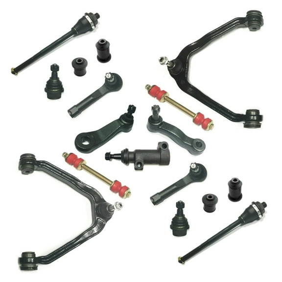 17 Pc Front Suspension Kit Control Arms & Ball Joints Assembly, Tie Rod End, Sway Bar End Link Fits select: 1999-2006 CHEVROLET SILVERADO, 2001-2006 CHEVROLET TAHOE