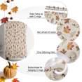 thumbnail image 6 of Shower Curtains for Bathroom-36"x72",Thanksgiving White Pumpkin Waterproof Bath Curtain Grommet Shower Curtain Set with Hooks, 6 of 9