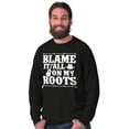 thumbnail image 5 of Blame It On My Roots Country Music Long Sleeve TShirt Men Women Brisco Brands L, 5 of 6