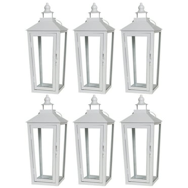 6 Pack: 15.7" White Metal Lantern by Ashland®