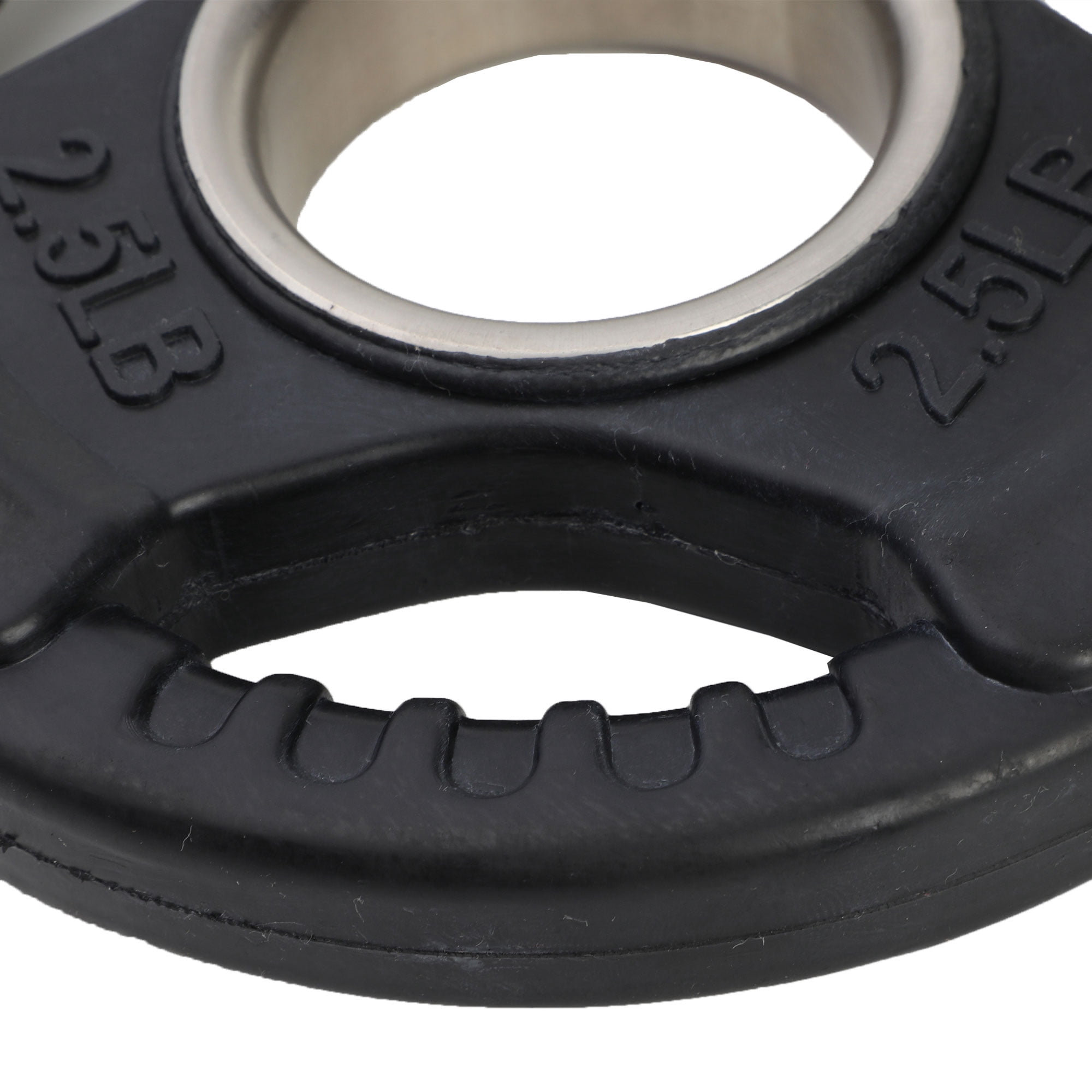 HolaHatha 2.5-Pound Olympic Rubber Coated Weight Plates w/Handle (2 Pack)