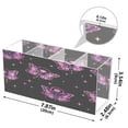thumbnail image 3 of BZSMCE Acrylic 4 Compartments Pencil Holder Organizer Makeup Brush Holder In Pink Butterflies and Roses Pattern Pattern, 3 of 7