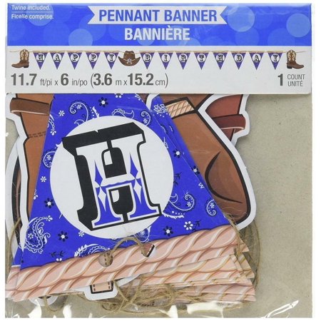 Blue Bandana Cowboy Western Theme Birthday Party Decoration