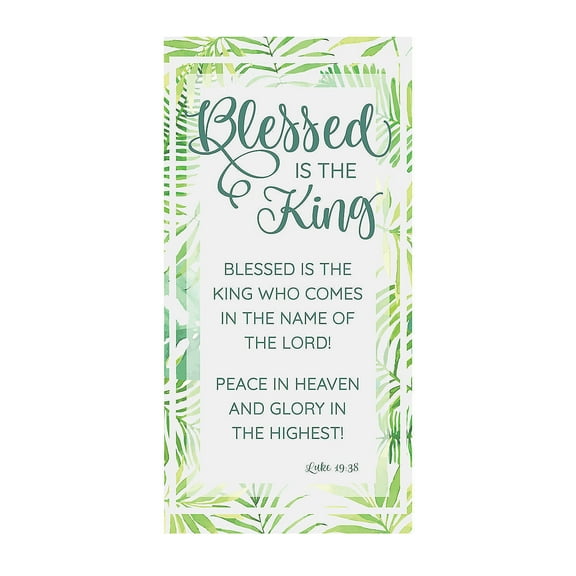 Palm Sunday Backdrop Banner With Message - Party Decor - 1 Piece