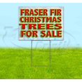 thumbnail image 1 of Fraser Fir Christmas Trees For Sale (18" x 24") Yard Sign, Includes Metal Step Stake, 1 of 6