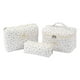 thumbnail image 1 of Bolsa de cosméticos de gran capacidad con estampado floral y doble cremallera. Organizador de maquillaje de viaje para guardar artículos de aseo y papelería, 1 of 6