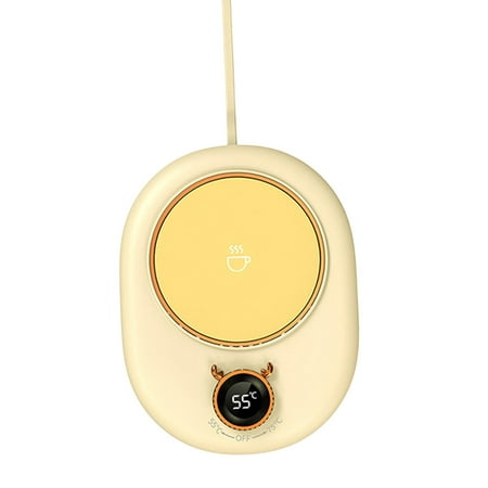 

Electric Auto Shut Off after Overheating 2 Temparature Settings Tea Milk Heater Pad Coaster for salon Family Yellow