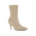 thumbnail image 1 of BLISSFUL STEP Women's Pointy Toe Stiletto Heels Ankle Boots Beige 7, 1 of 7