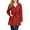 Red, variant on Womens Belted Quilted Puffer Coat Detachable Fur Hoodie Lightweight Faux Fur Winter Jacket