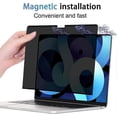thumbnail image 3 of Magnetic Privacy Screen Filter Compatible For M1/m2 Macbook Pro 13"(2017-2022) & M1 Macbook Air 13.3\' (2018-2021), Ultra-thin Removable Anti-glare Sc, 3 of 5