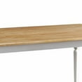 thumbnail image 3 of Grained Rectangular Wooden Dining Table with Turned legs Brown and White - Saltoro Sherpi, 3 of 4