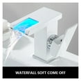 thumbnail image 4 of LED Bathroom Faucet Waterfall Black/Chrome/Gold Modern Single Handle, 1 Hole Deck Mount Mixer Tap Commercial Lever Basin Vanity ,Built To Last, 4 of 7