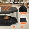 thumbnail image 4 of VEVOR Dog Playpen, 8 Panels Foldable Metal Dog Exercise Pen 24" H Pet Fence Puppy Crate Kennel with Ground Stakes Top Cover + Bottom Pad, 4 of 5