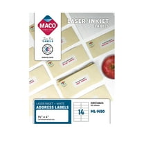 Maco Laser/Ink Jet White Address Labels, 1 x 2-5/8 Inches, 100 Sheets ...