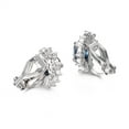 thumbnail image 4 of Yoursfs Sapphire Clip on Earrings for Women Platinum Plated Blue Austria Crystal CZ Trendy Jewelry Wedding, 4 of 7