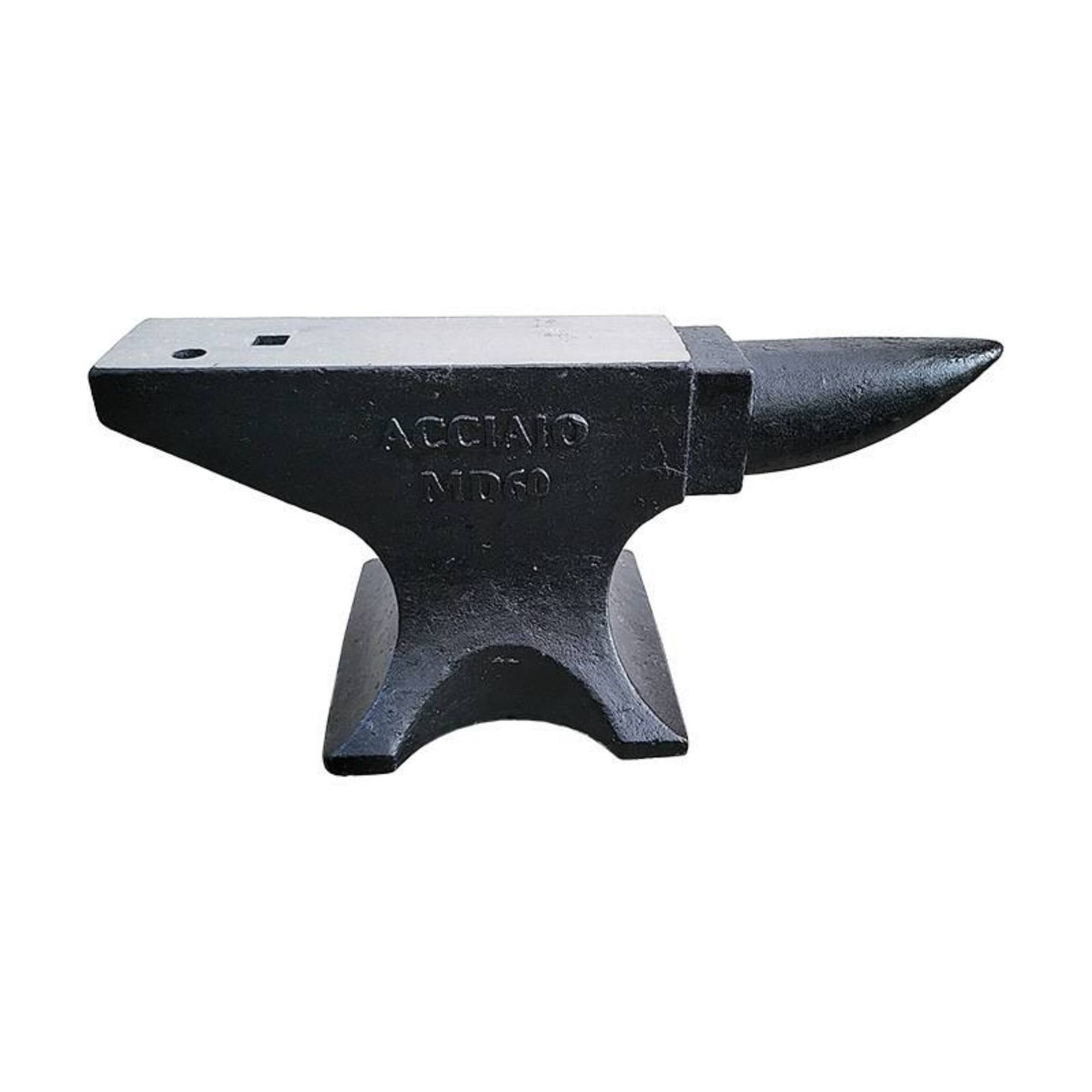 Noble House 132 lb Cast Steel Single Horn Anvil, 55 HRC Blacksmith Forging Tool with Hardy Hole