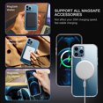 thumbnail image 3 of iPhone 12 Pro Max Case with Invisible Magnetic Stand [Compatible with MagSafe] Clear Hard Back Cover Soft TPU Hybrid Shockproof Military-Grade Protection Slim Ring Kickstand Phone Case, Clear, 3 of 8