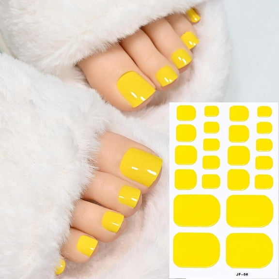 22tips Baking Free Toe Nail Sticker Wraps Full Cover Toenail Polish Strips