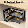thumbnail image 5 of Blind Corner Cabinet Pull Out Organizer, 2 Tier Kitchen Corner Cabinet Pull Out, MagicCorner Pull Out with Adjustable 4 Separate Baskets for 14 Inch Open Organizer for Kitchen Cabinets, 5 of 24