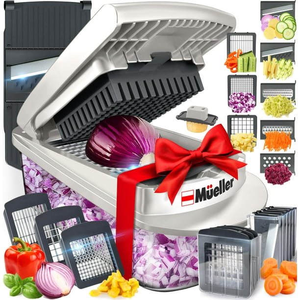 Picadora de verduras Mueller Pro-Series 10 en 1 con 8 cuchillas