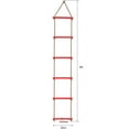 thumbnail image 2 of Ladder Climbing Rope Ladder Green Hanging 6 Bar Plastic Heavy Load Durable Swing Rope Ladder for Kids, 2 of 8