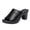 20#Black, variant on Women Open Square Toe Single Band Upper High Unit Block Heel Slide In Sandal
