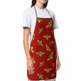 thumbnail image 4 of Yiaed Hohey Bee Golden Print Kitchen Apron with Hand Wipe Pockets,Big Pocket,Aprons for Women with Pockets, Waterproof for Cooking Baking, 4 of 7