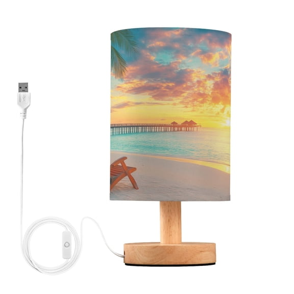BZSMCE Lamp Modern Ffyy3_a_beautiful_sunset_over_the_turquoise_ocean_with_palm_tre_8634318c-6f57-45e8-aa0f-ffe73aeb5886 Creative Patter Night Light