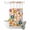 Yellow, variant on No Hook Shower Curtain, Bohemia Floral Shower Curtains for Bathroom with See Through Top Window, Vintage Orange Pink Flowers Boho Style Beige Waterproof & Washable Bath Curtain Stall 48"x72"