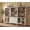 Rustic White, variant on Farmhouse 5 Tier Bookcase With 4 Glass Doors and 3 Drawers, Beige, 101.6" W