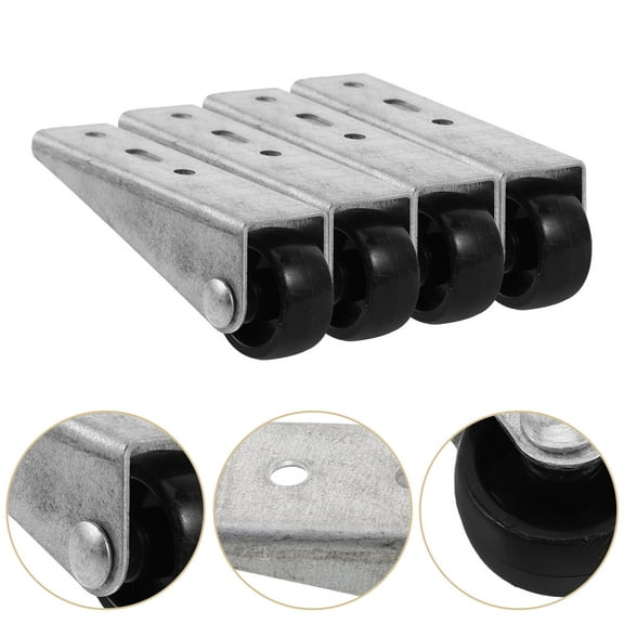 Masteelf  5 Pcs Sliding Door Rollers Smooth Mobility Directional Caster Wheel Black