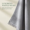 thumbnail image 3 of Unique Bargains Highly Absorbent Cotton Waffle Bath Towel with Tassel Grey 71" x 35", 3 of 8