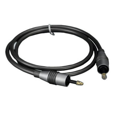 Assemble Head In Sunburst Sound Kentek 6 Feet FT Mini toslink 3.5mm male to male M/M digital optical audio assembled cable cord sound system stereo S/PDIF for Mac PC grey metallic body ()