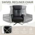 thumbnail image 5 of papajet Power Swivel Recliner Chair for Adults,Zero Gravity Electric Recliner for Living Room,Leather Black, 5 of 9