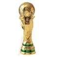 thumbnail image 1 of Réplica del trofeo de la Copa Mundial 2022 en vitrina, escultura de resina, posee el premio más grande del fútbol mundial (27 cm), 1 of 1