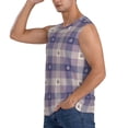 thumbnail image 3 of Daiia Heart Check Plaid Printed Men's Tank Tops,Casual Soft Sleeveless Gym Muscle Shirts Bodybuilding Tee-3X-Large, 3 of 8