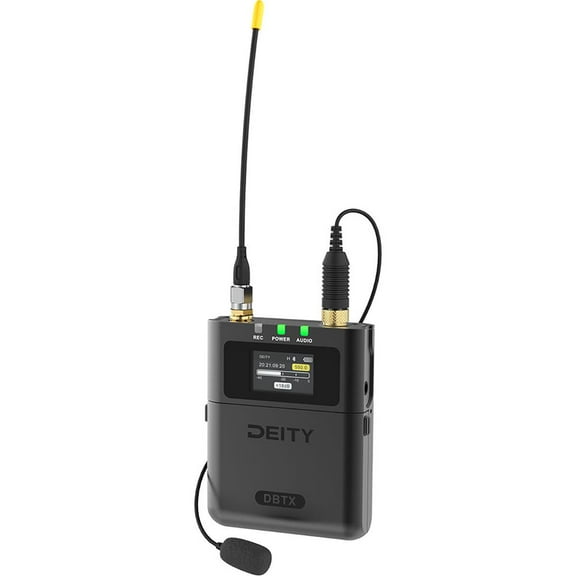 Deity Microphones Theos DBTX Digital Wireless Bodypack Transmitter with Omnidirectional Lavalier Microphone, 550-663MHz