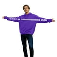 thumbnail image 5 of I Love You This Much Couples Hoodies Matching Outfits for Couples Cute Graphic Funny Oversized Pullover Drop Shoulder Sweatshirts with Pocket, 5 of 8