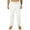 White, variant on FEDTOSING Mens Casual Pants Summer Elastic Waist Pleated Drawstring Beach Pants for Men with Pockets, Sizes 30-38
