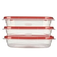 thumbnail image 2 of Rubbermaid Takealongs Food Storage Container, Rectangles Red (Pack of 10), 2 of 6