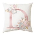 thumbnail image 1 of CNKOO Pillow Case Dustproof Romantic Short Velvet Anti-fading Letters Pink Floral Throw Pillow Cover Decor Daily Use, 1 of 8