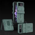 thumbnail image 1 of for Samsung Galaxy Z Flip 4 Magnetic Hinged Folding Case, Military Grade Armor Sliding Lens Cover Raised Lip Protection Anti-Drop Shockproof Rugged Case For ZFlip 4 6.7 inch, Black, 1 of 8