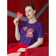 thumbnail image 2 of Sitting Lovely Pug T-Shirt Women -Smartprints Designs, Female 5X-Large, 2 of 4