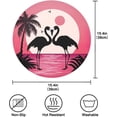 thumbnail image 4 of Coolnut Flamingos at Sunset Round Placemats Washable Placemats Non-Slip Heat-Resistant Table Place Mats for Dining Kitchen Holiday Party Table 15.4"-4PCS Home Decor, 4 of 7