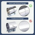 thumbnail image 6 of BATONECO 3" Lap Joint Exhaust Band Clamp Exhaust Repair Preformed for Exhaust Pipe Connection Stainless Steel, 6 of 6