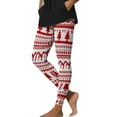 thumbnail image 2 of purcolt Ugly Christmas Leggings for Women No See Through High Waisted Buttery Soft Reindeer Printed Holiday Tights, 2 of 9